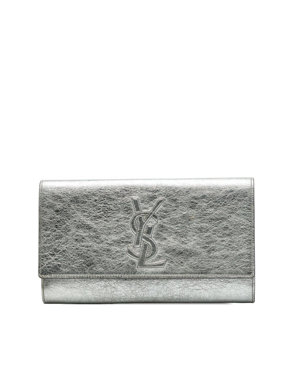 Saint Laurent Large Textured Metallic #347652S48B